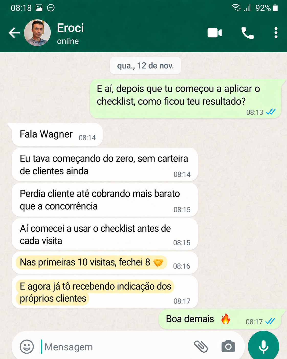 Depoimento de Eroci