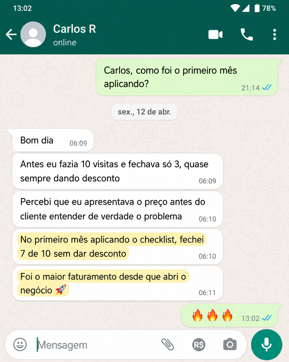 Depoimento de Carlos